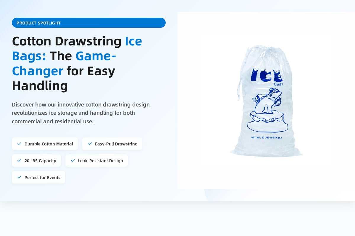 Stacking Ice Bags Pattern Cotton Drawstring Ice Bags: The Game-Changer for Easy Handling ...