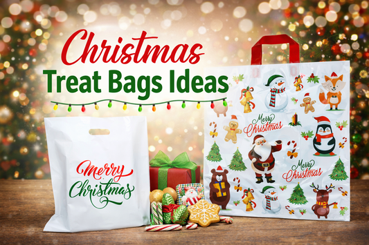 Christmas Treat Bags Ideas Using Large Plastic Gift Bags