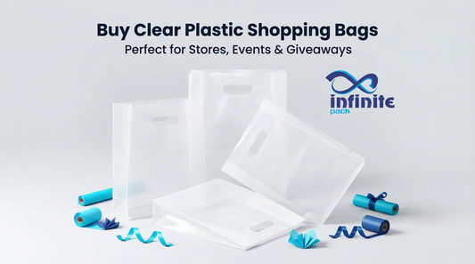 Buy Clear Plastic Shopping Bags – Perfect for Stores, Events & Giveaways