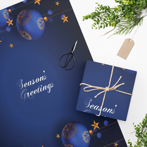 Christmas Wrapping Paper, Dark Blue