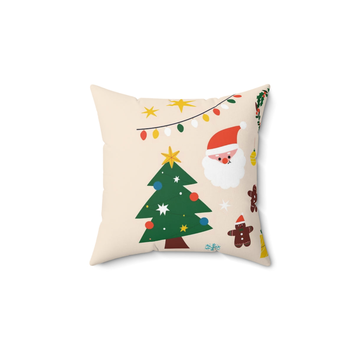 Christmas Spun Polyester Square Pillow