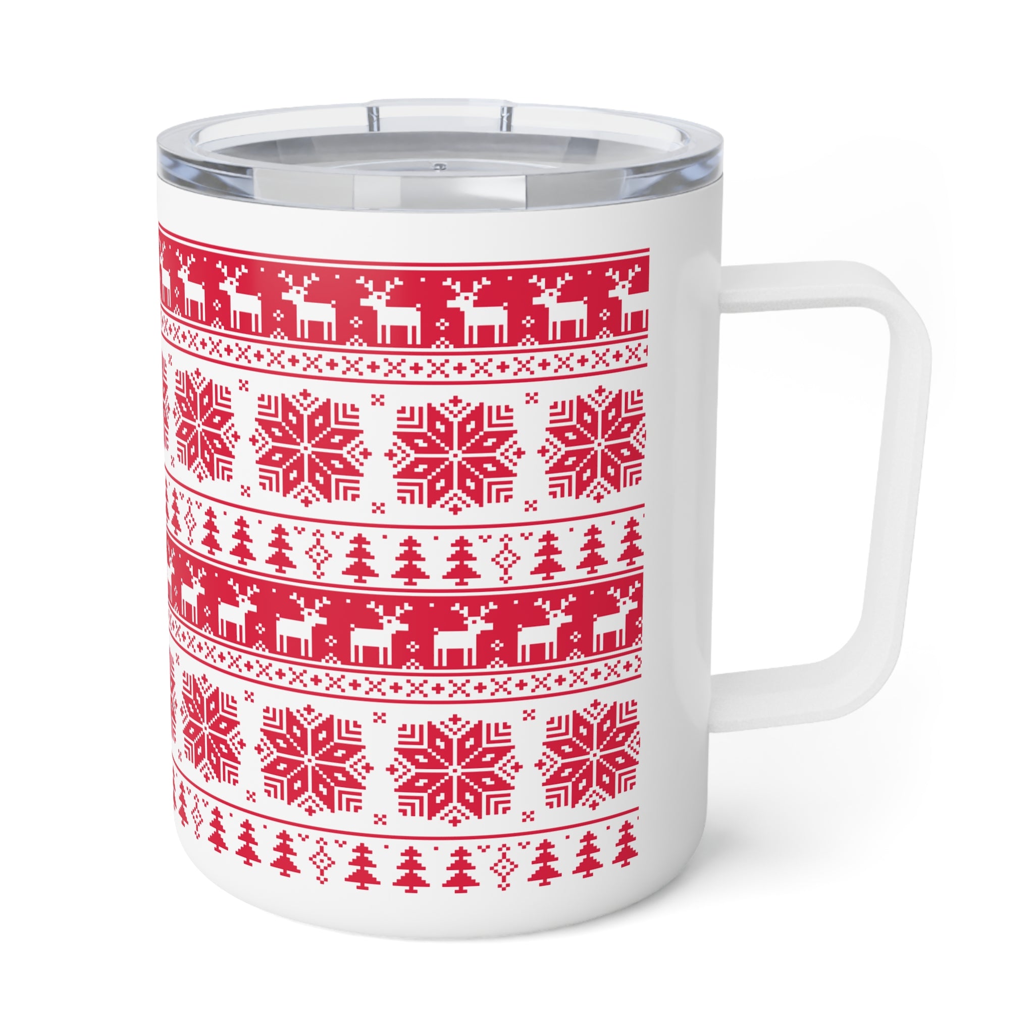 Insulated Christmas Coffee Mug, 10oz Red