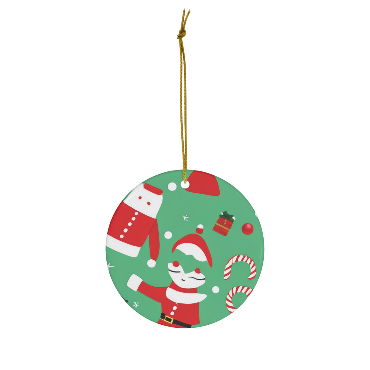 Christmas Ceramic Ornament, 1-Pack Green - Infinite Pack