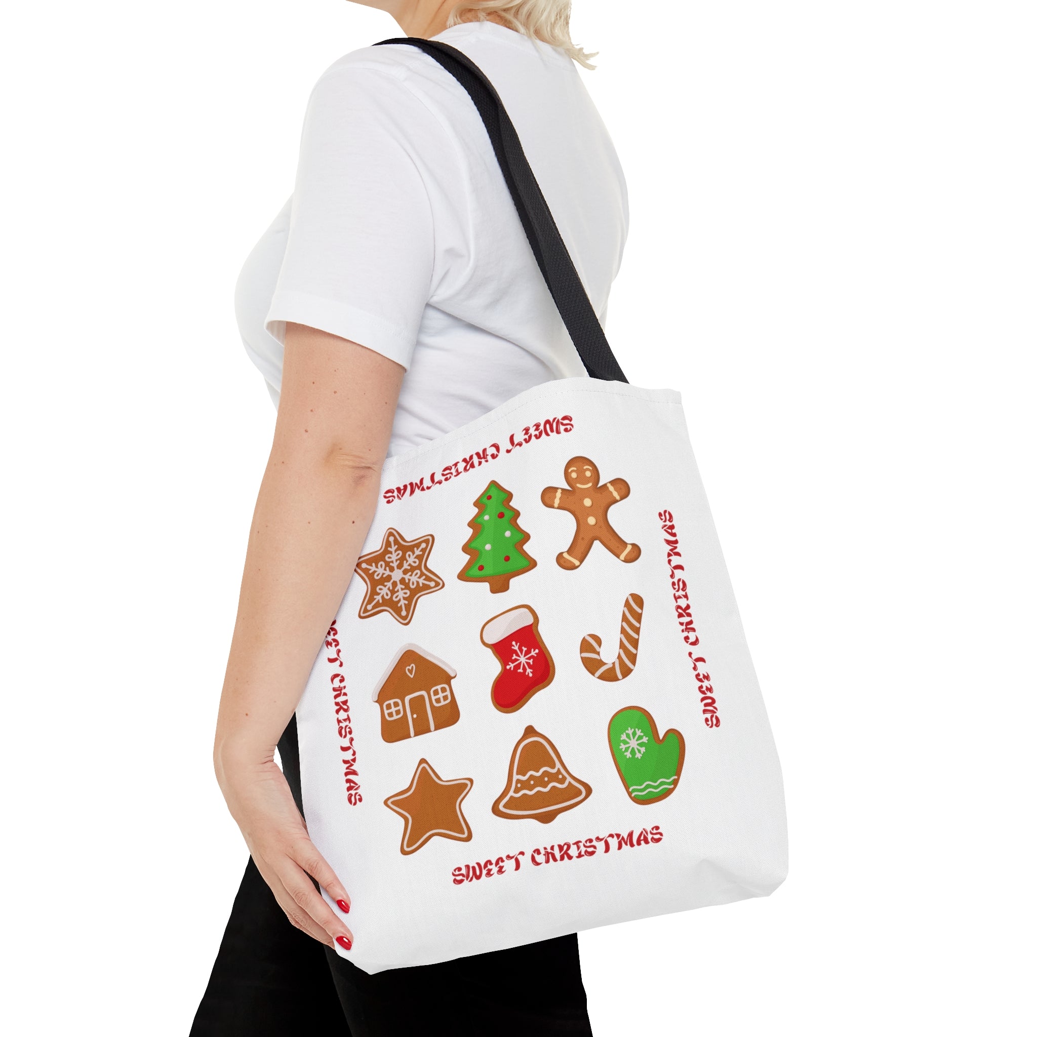 Sweet Christmas Tote Bag, Reusable Canvas Tote Bags, Available in Different Size