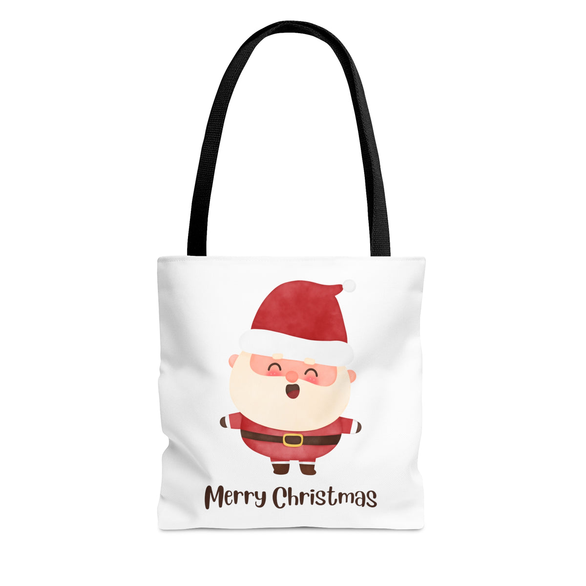 Merry Christmas Tote Bag, Reusable Canvas Santa Tote Bags, Available in Different Size