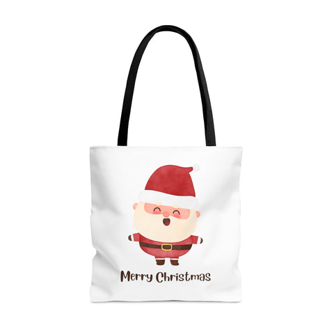 Merry Christmas Tote Bag, Reusable Canvas Santa Tote Bags, Available in Different Size