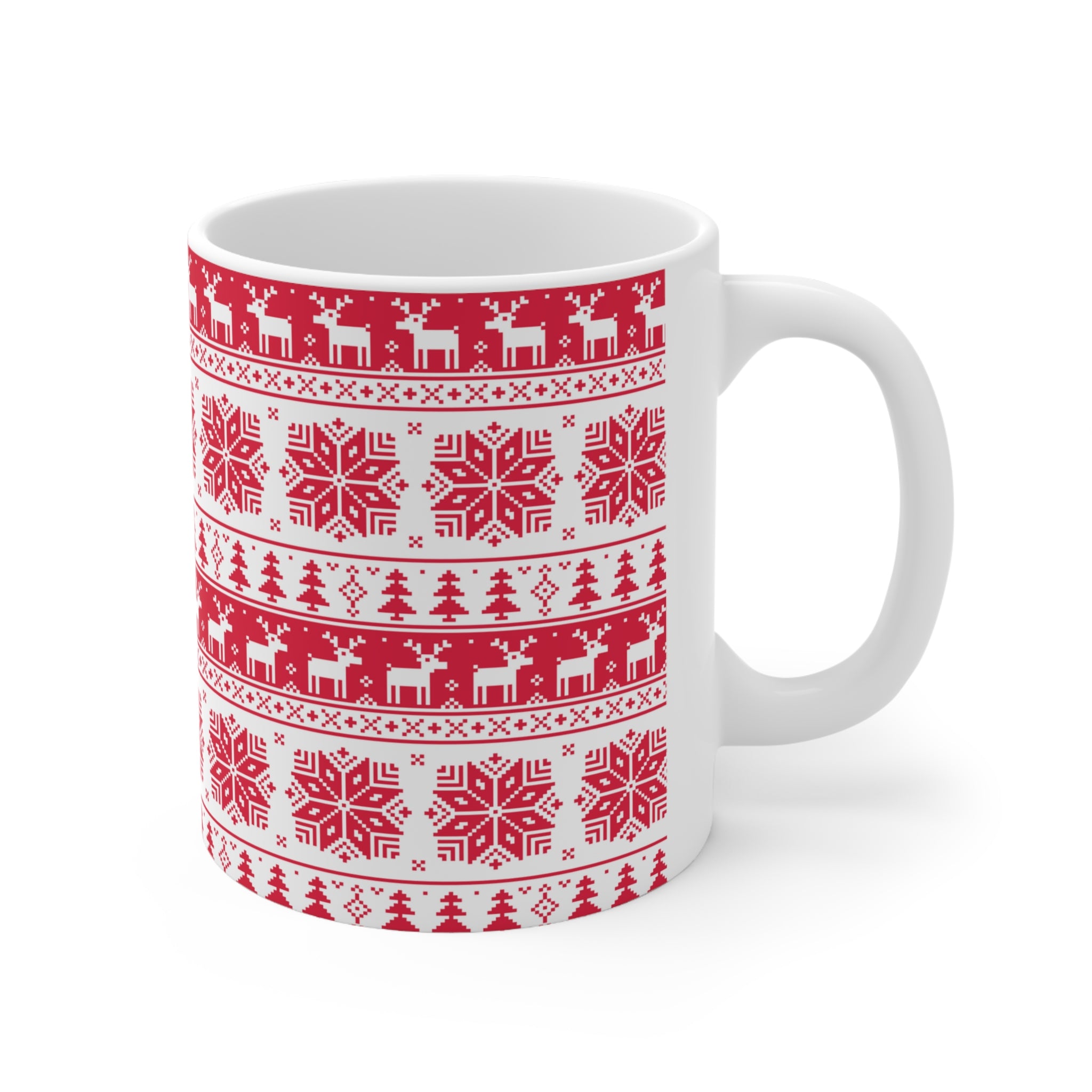 Christmas Ceramic Mug 11oz Red