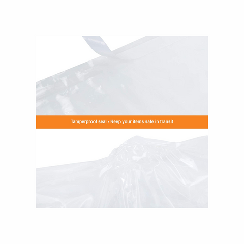 11x14 Industrial Clear Poly Bags With Permanent Self Seal & Suffocation Warning For Packaging, Shipping & FBA - 200 Pcs - Infinite Pack