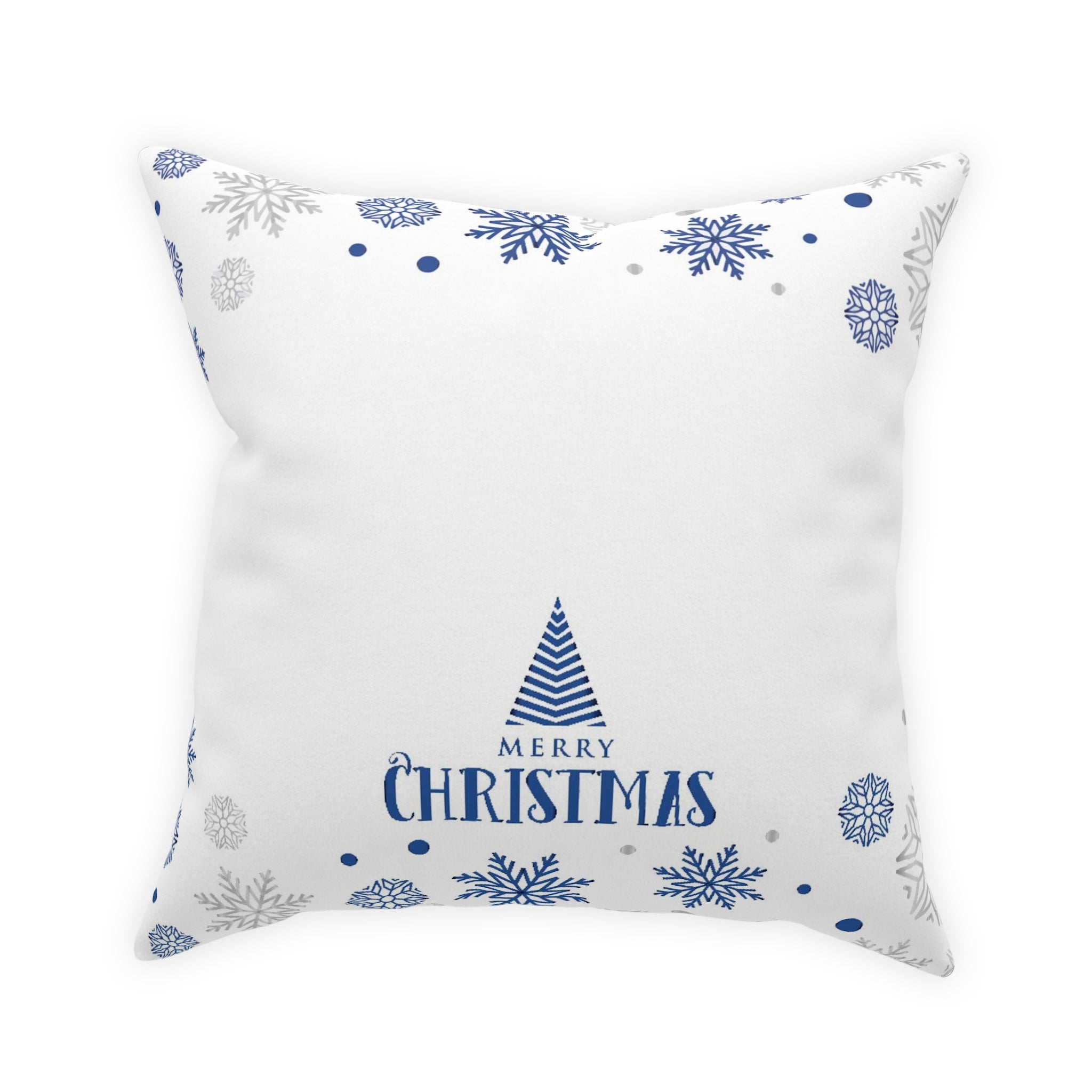 Christmas Broadcloth Pillow White