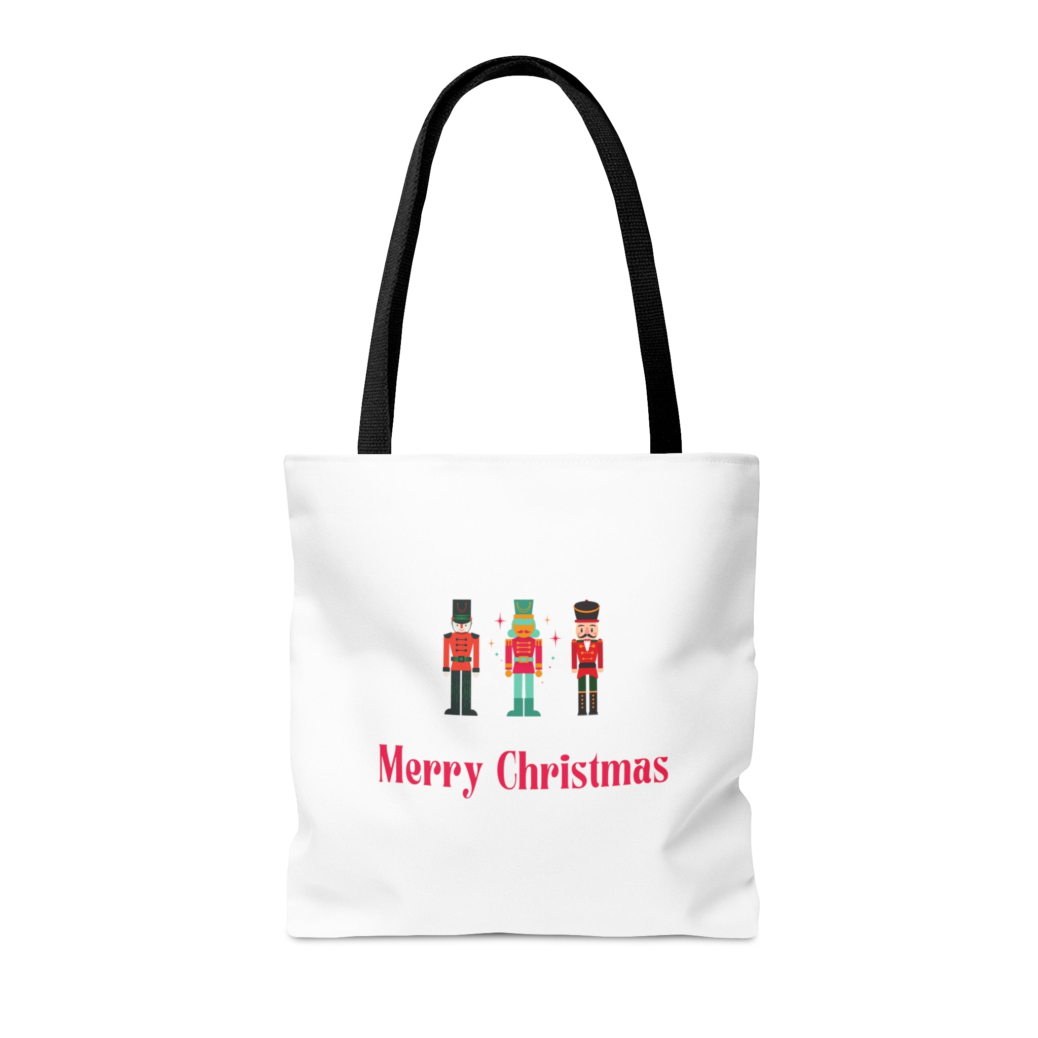 Merry Christmas Stylish Tote Bags White, Reusable Canvas Tote Bags, Available in Different Size