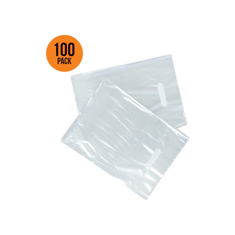 12x15 Clear Shopping for Bags Clothing, Tradeshow, Retails Pack of 100 - Infinite Pack