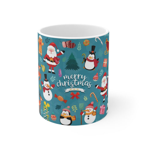Christmas Ceramic Mug 11oz Blue - Infinite Pack