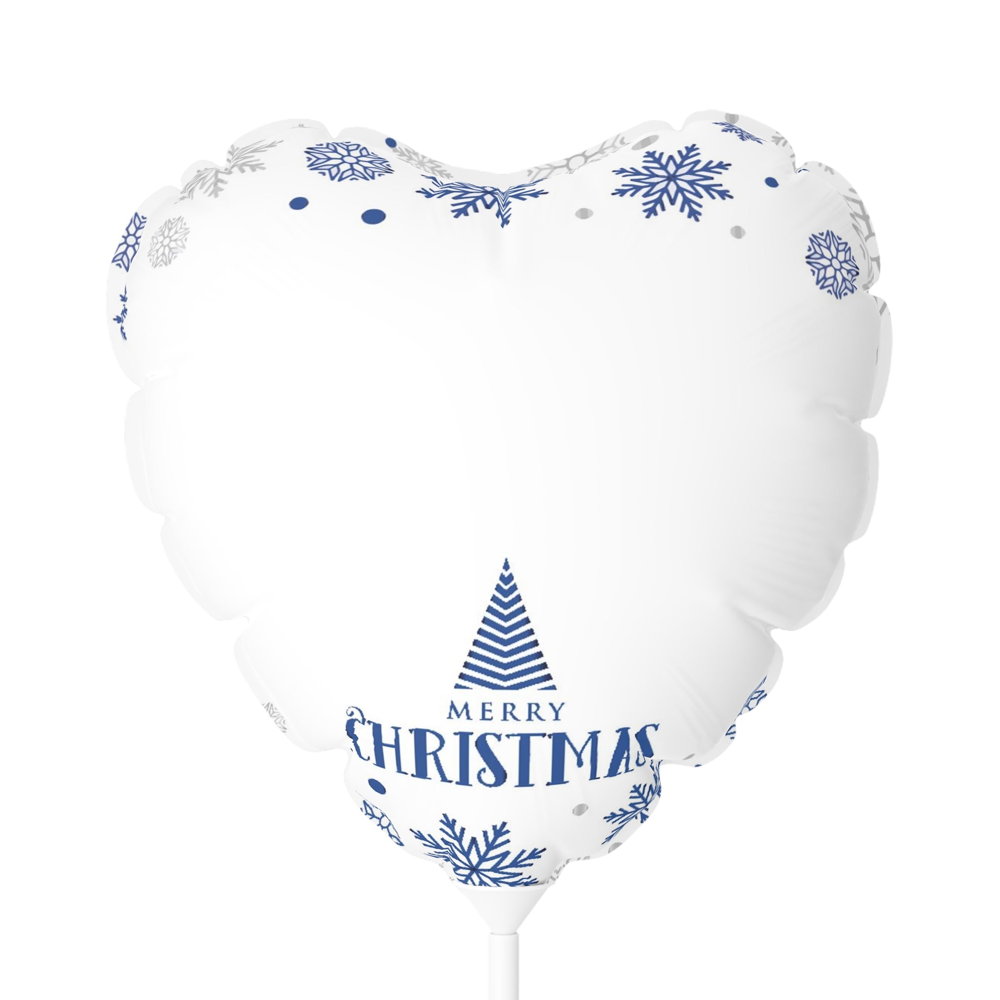Christmas Balloon (Round and Heart-shaped), 11" White