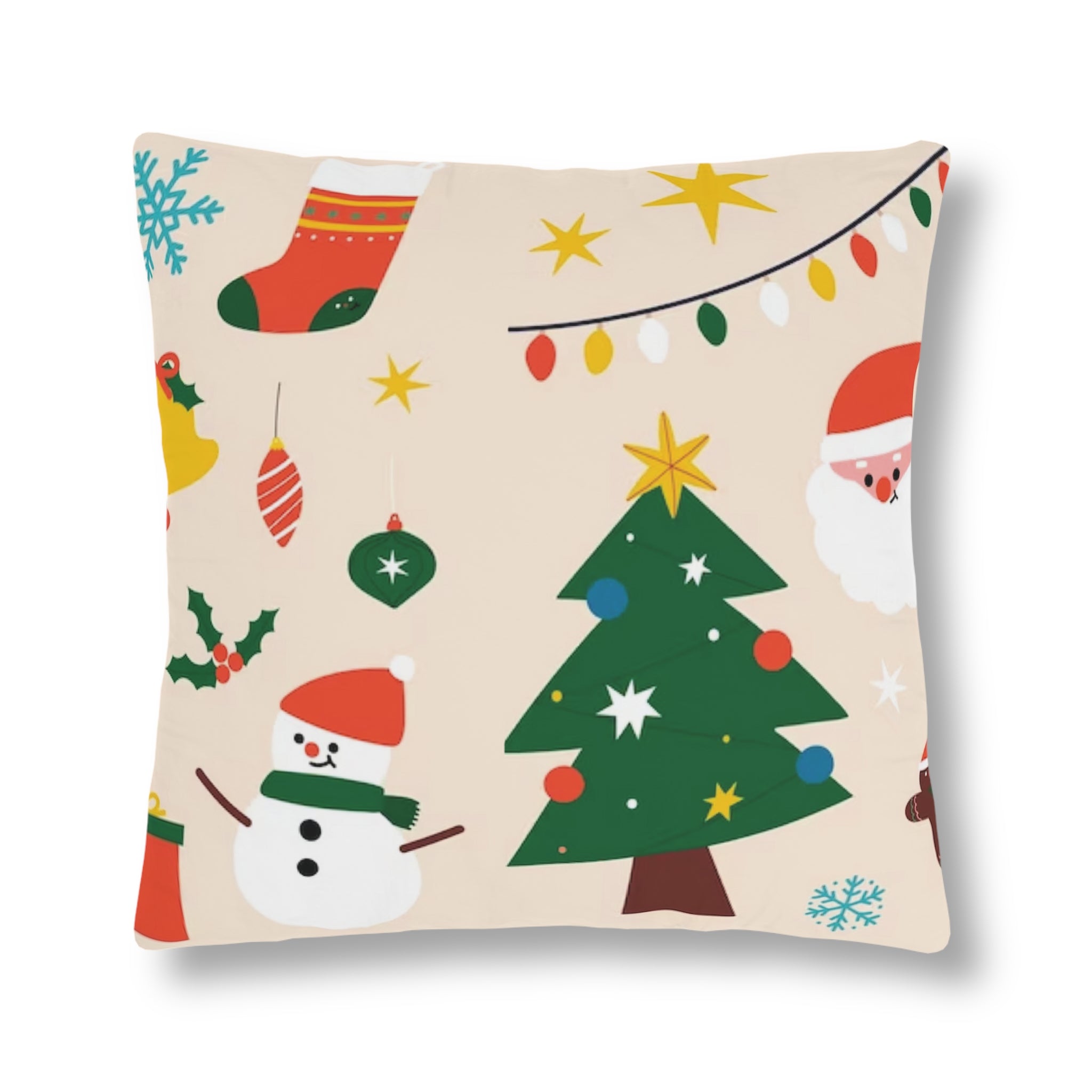 Christmas Waterproof Pillows, Biege - Infinite Pack