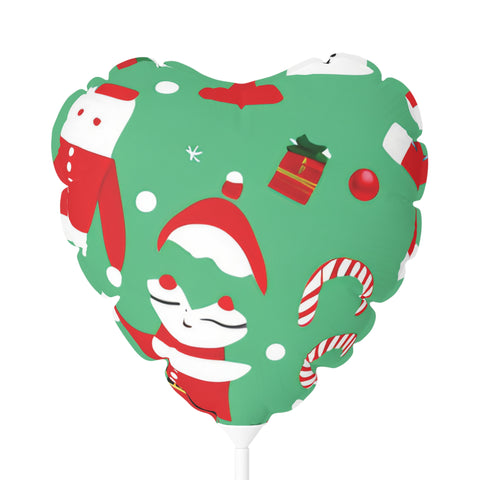 Christmas Balloon (Round and Heart-shaped), 11" Green - Infinite Pack