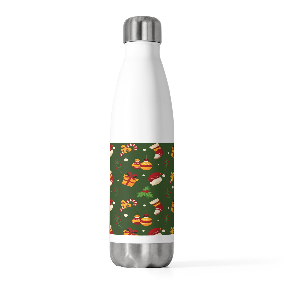 20oz Insulated Christmas Bottle Dark Green