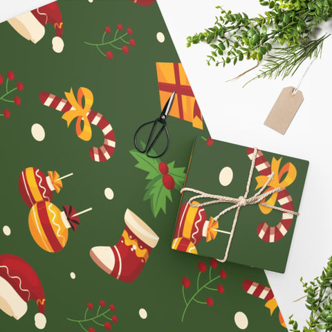 Christmas Wrapping Paper, Dark Green