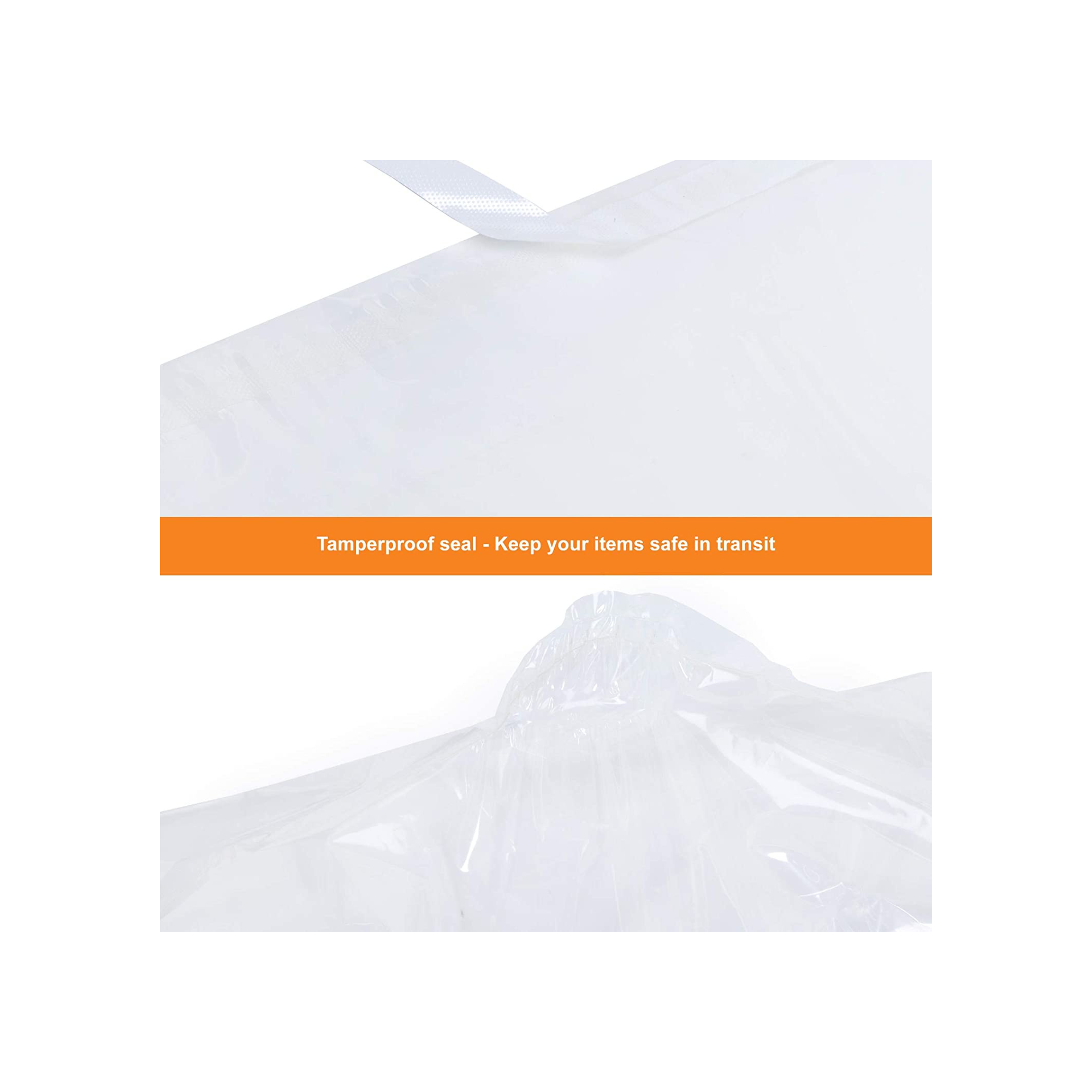 14X20 Industrial Clear Poly Bags With Permanent Self Seal & Suffocation Warning 200Pcs - Infinite Pack