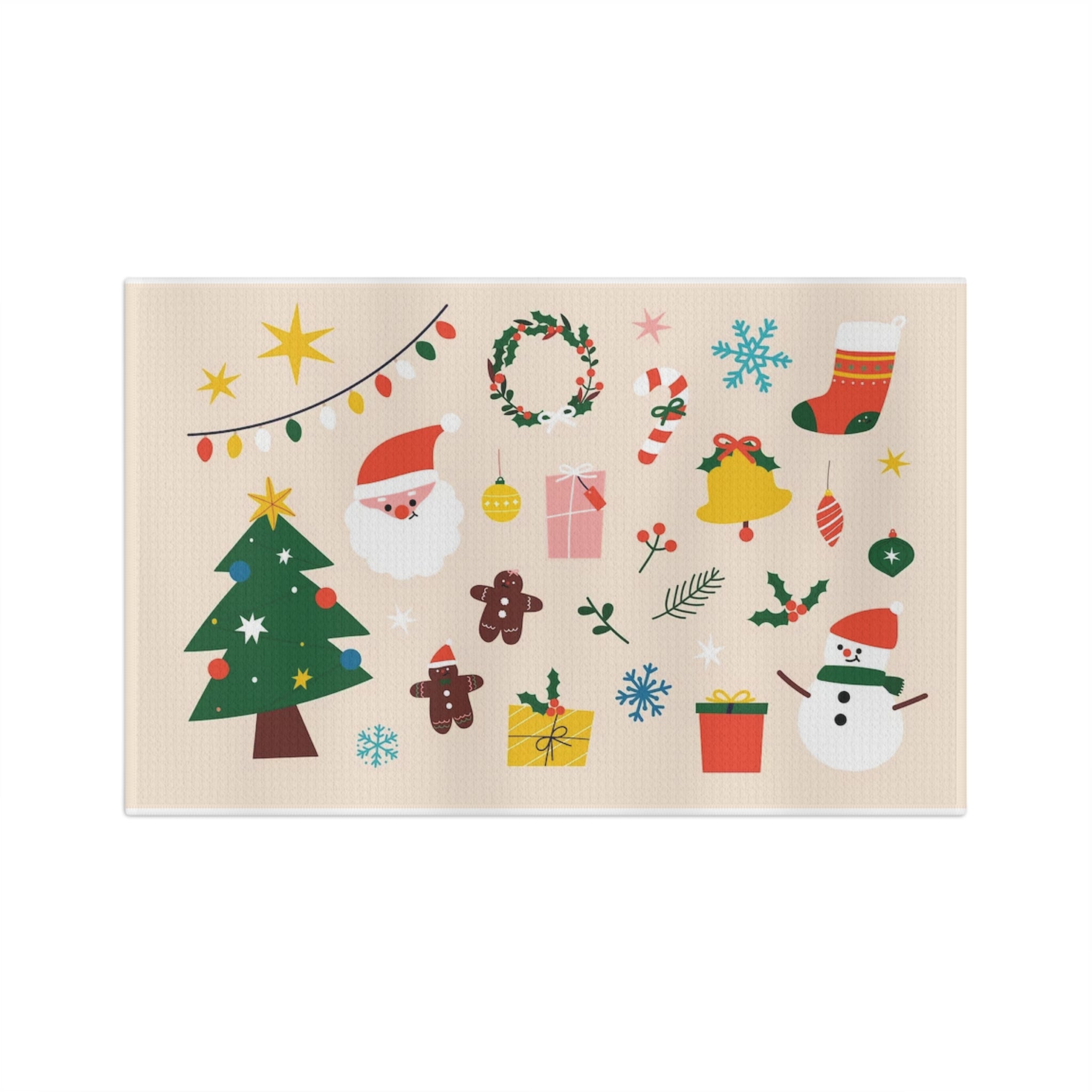 Christmas Soft Tea Towel Biege - Infinite Pack