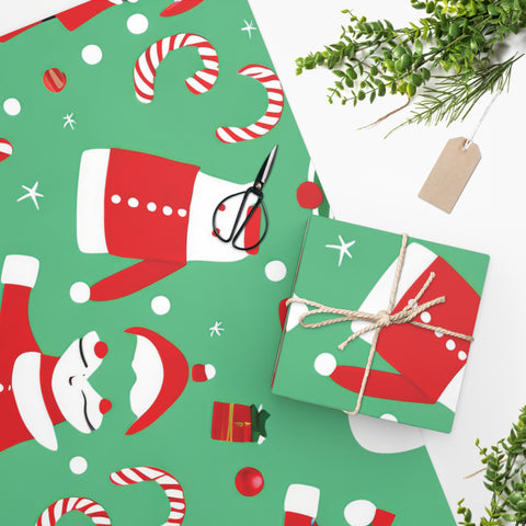 Christmas Wrapping Paper, Green - Infinite Pack