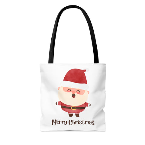 Merry Christmas Tote Bag, Reusable Canvas Santa Tote Bags, Available in Different Size