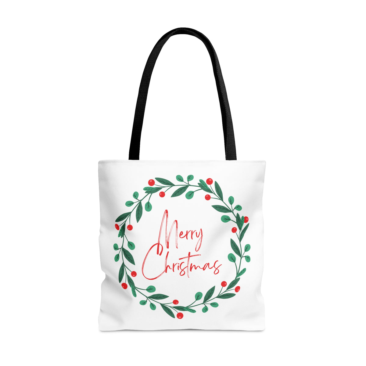 Merry Christmas Tote Bags White, Reusable Canvas Tote Bags, Available in Different Size - Infinite Pack