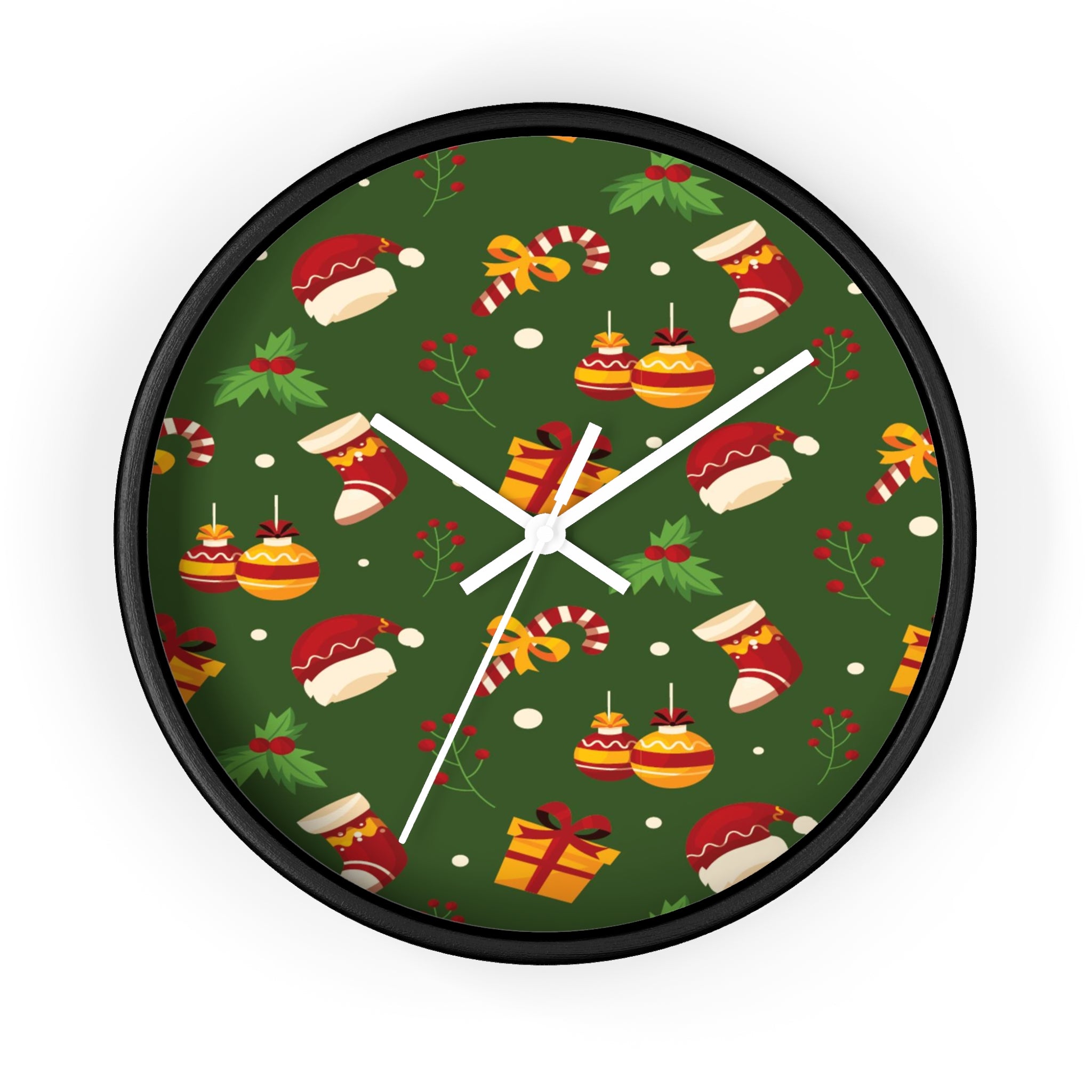Christmas Wall Clock, Dark Green