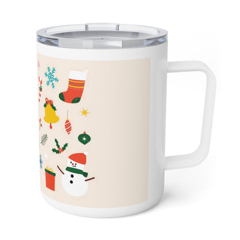 Insulated Christmas Coffee Mug, 10oz White - Infinite Pack