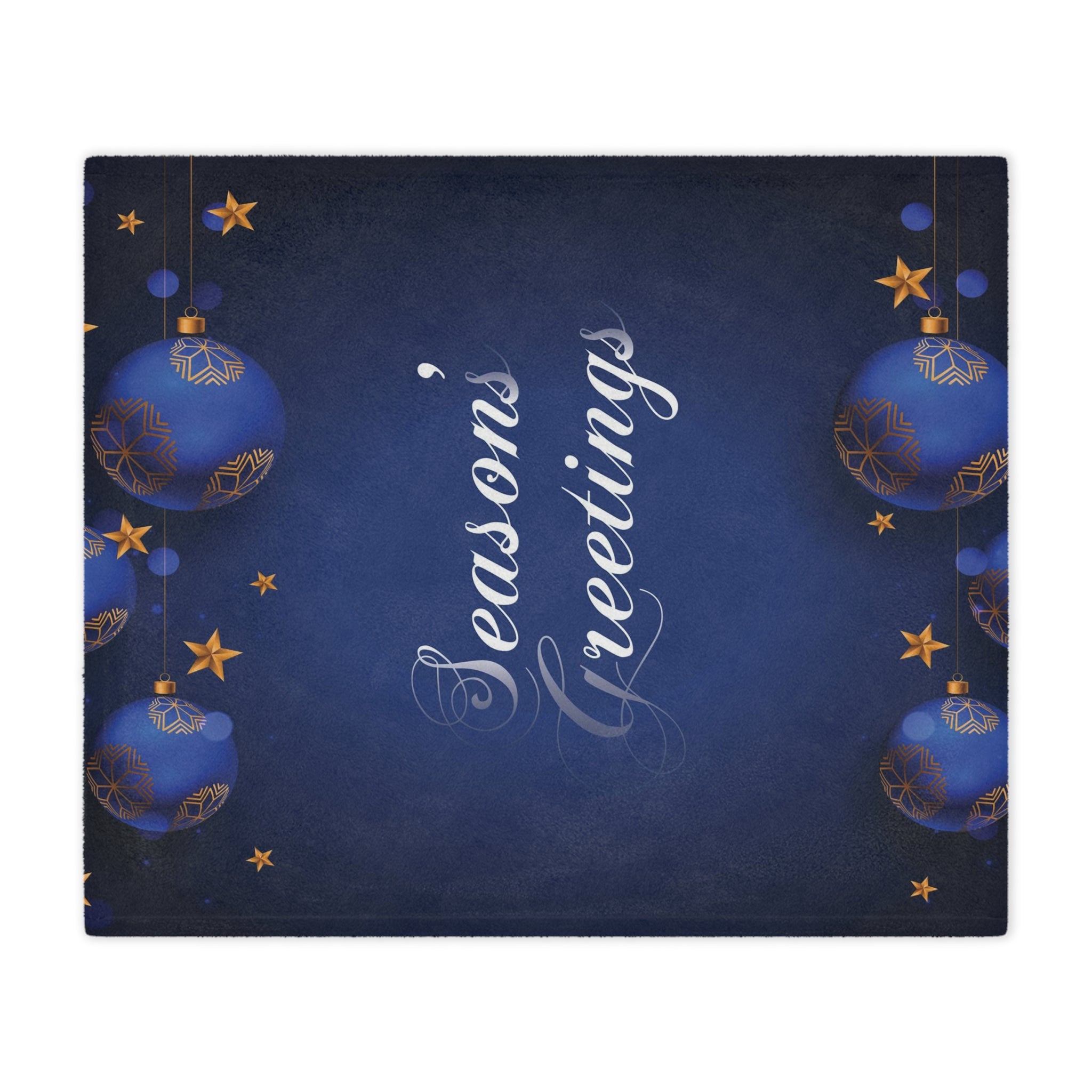 Christmas Minky Blanket Dark Blue