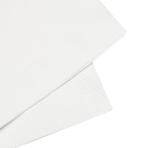 Christmas White Coined Napkins, White