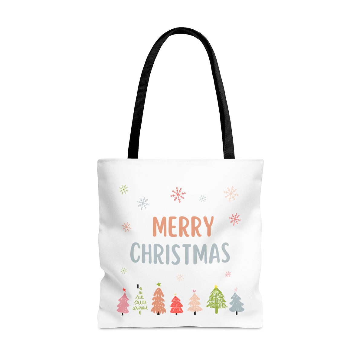 Merry Christmas Tote Bags White, Reusable Canvas Tote Bags, Available in Different Size - Infinite Pack