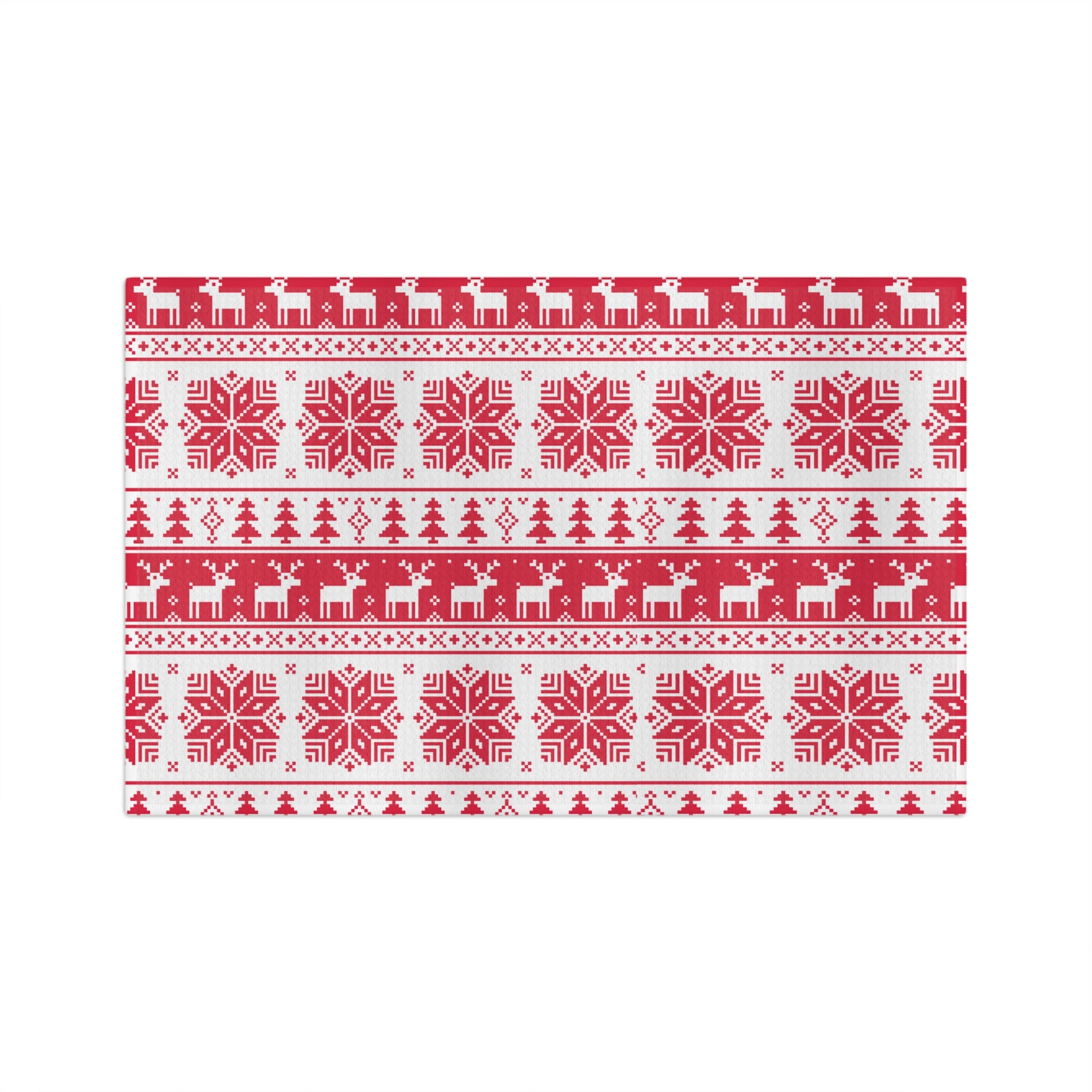 Christmas Soft Tea Towel Red
