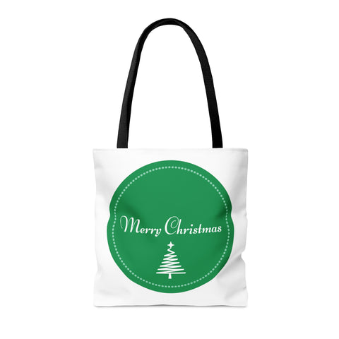 Merry Christmas Tote Bags Green, Reusable Canvas Tote Bags, Available in Different Size