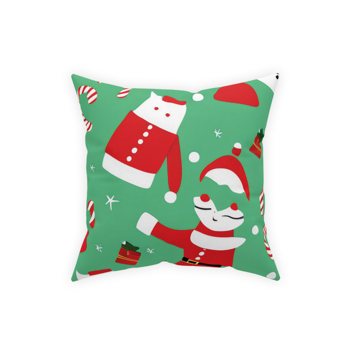 Christmas Broadcloth Pillow Green