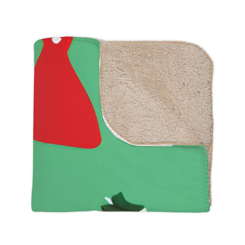 Christmas Tan Sherpa Blanket Green - Infinite Pack
