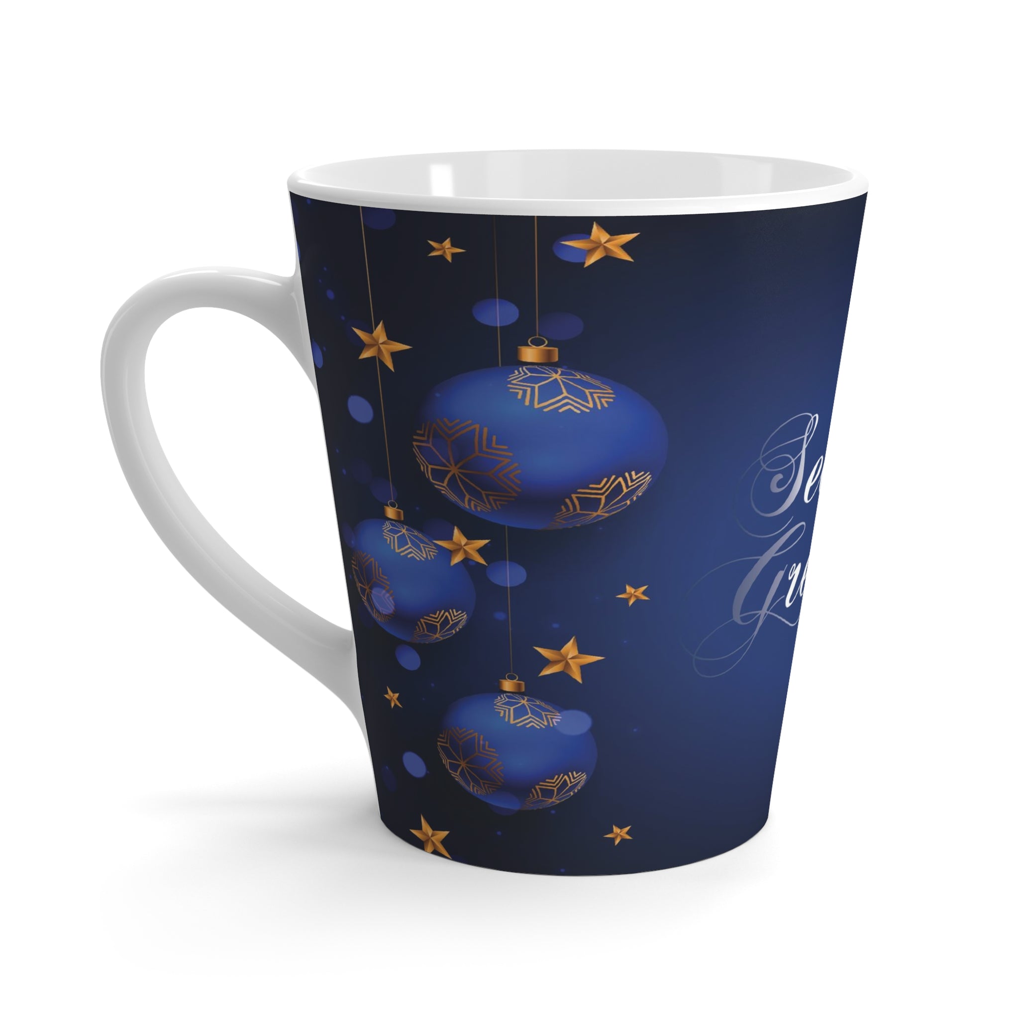 Christmas Latte Mug Dark Blue