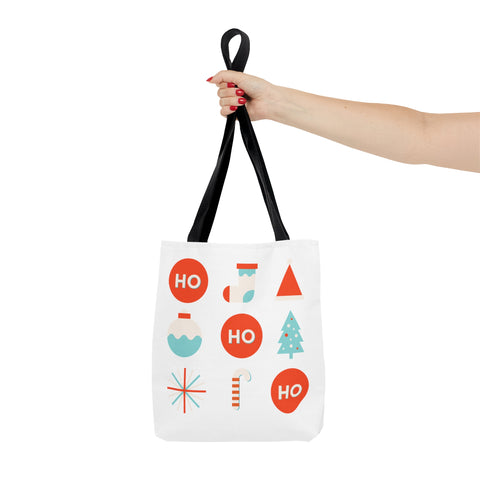 White Festival Tote Bag - Stylish Christmas Tote Bag, Festival Canvas Treat Bags