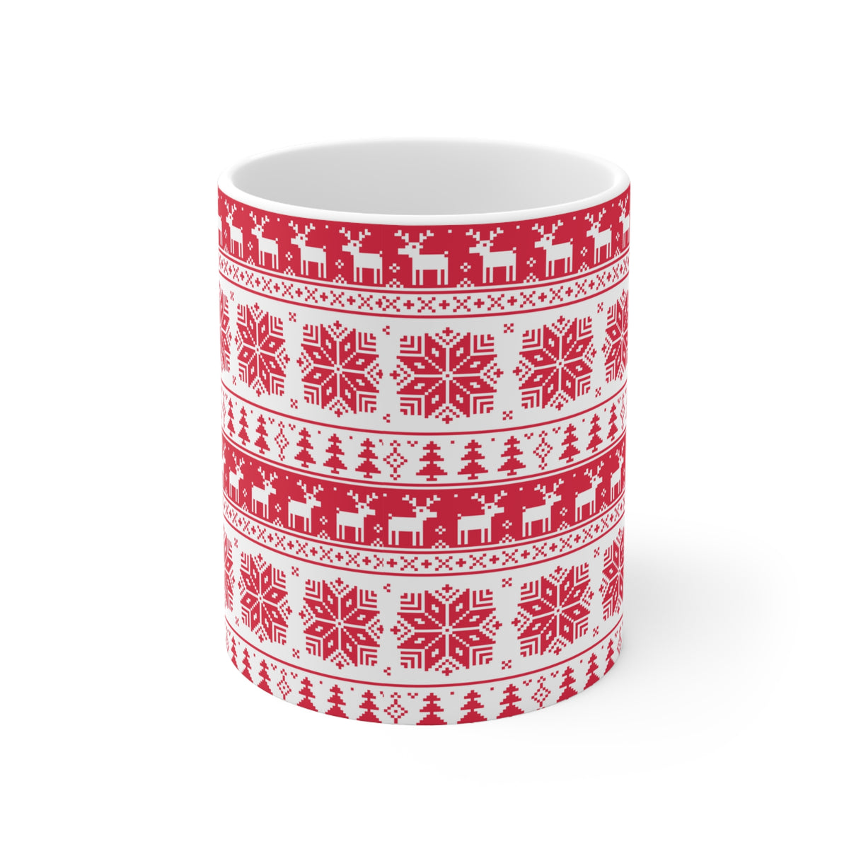 Christmas Ceramic Mug 11oz Red