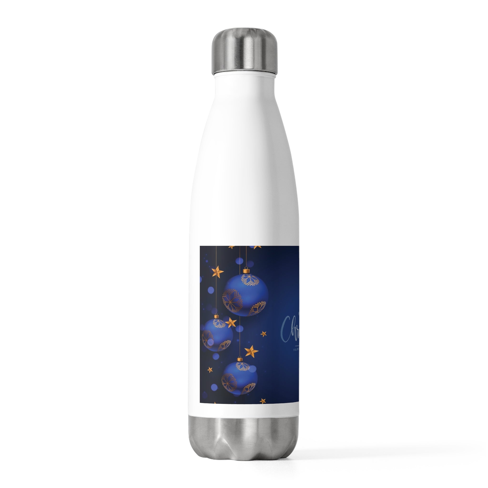 20oz Insulated Christmas Bottle Dark Blue