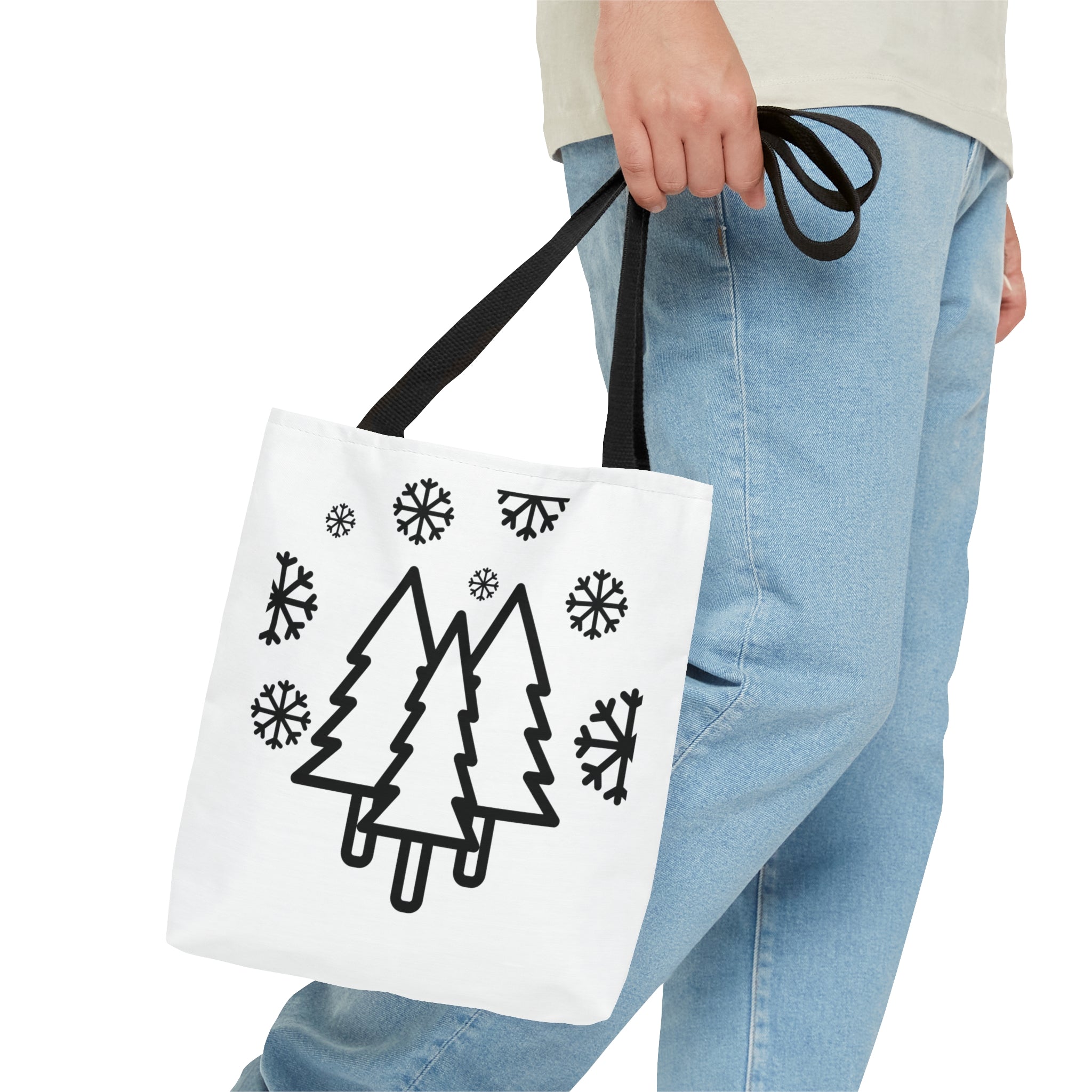 Christmas Tree Tote Bag, Reusable Canvas Tote Bags, Available in Different Size