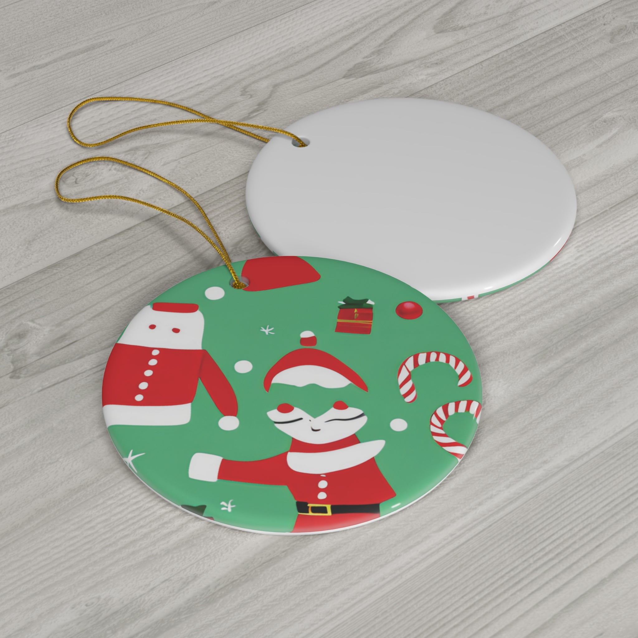 Christmas Ceramic Ornament, 1-Pack Green - Infinite Pack