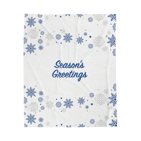 Christmas Velveteen Plush Blanket, White