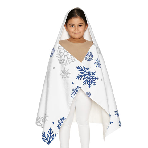 Christmas Youth Hooded Towel, White