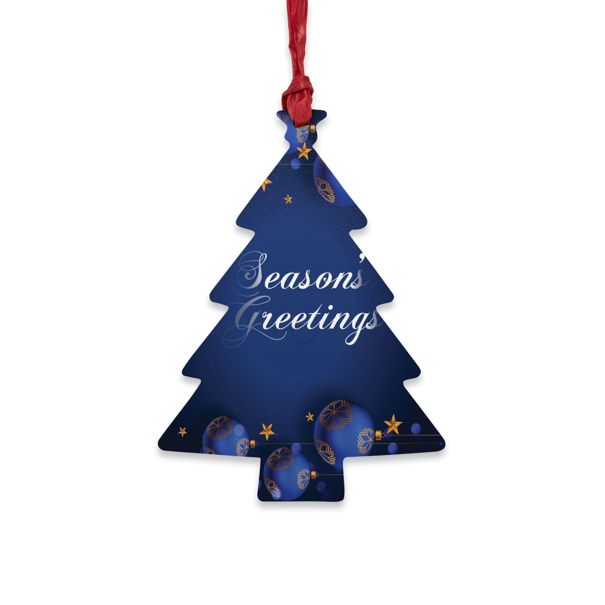 Christmas Wooden Ornaments, Dark Blue