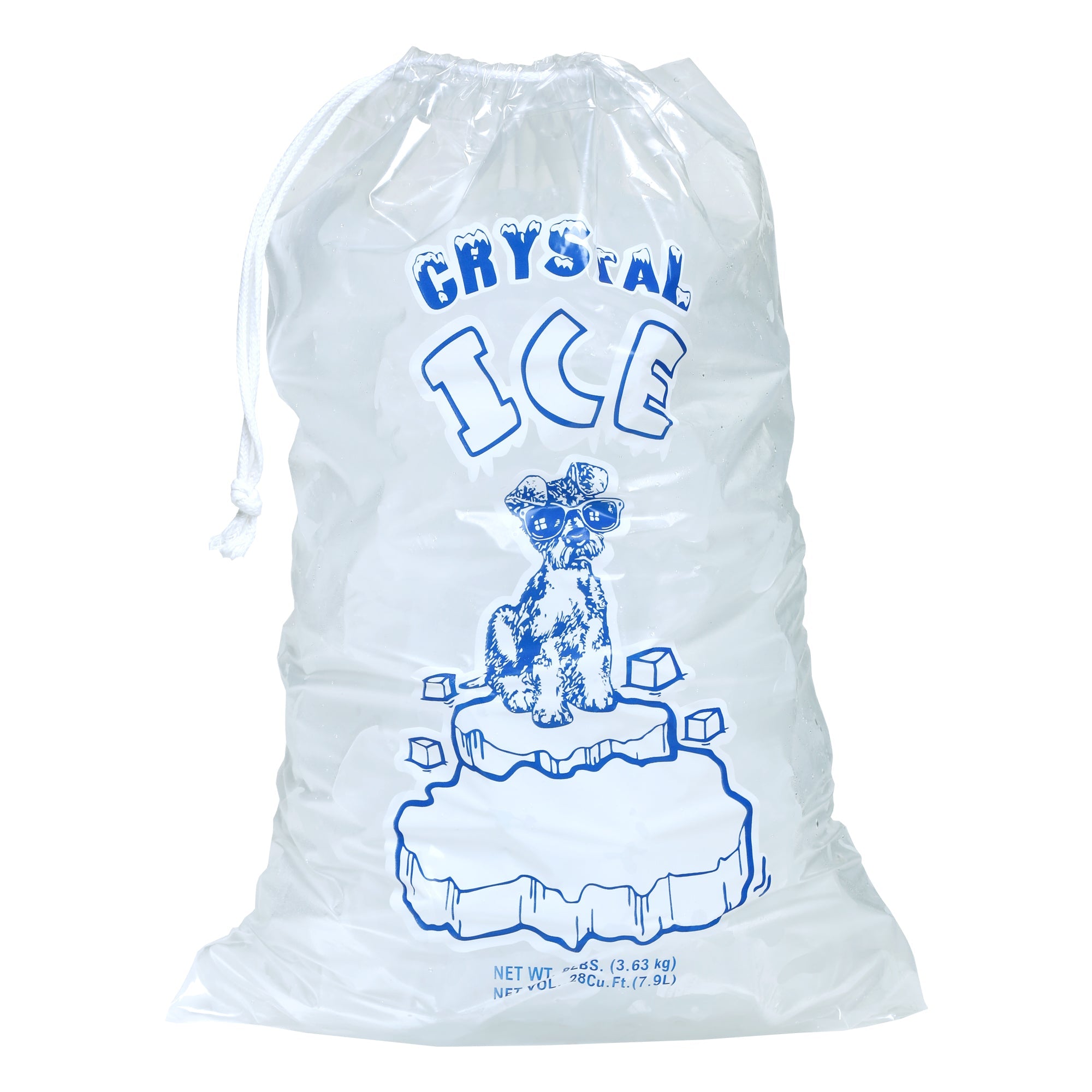 8 Lbs Ice Bags (Pack of 400) With Cotton Drawstring - Infinite Pack
