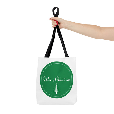 Merry Christmas Tote Bags Green, Reusable Canvas Tote Bags, Available in Different Size