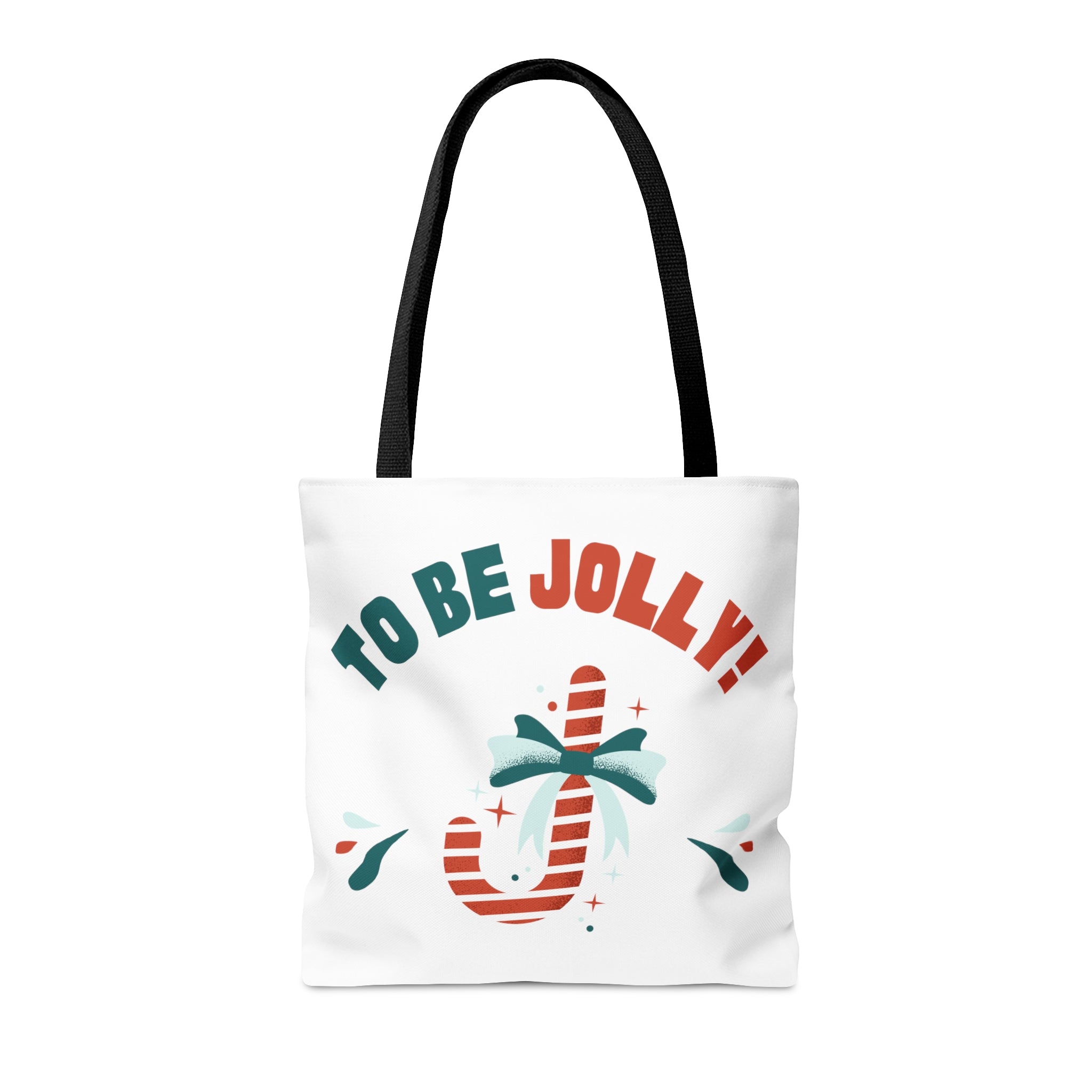 To Be Jolly Tote Bags White, Reusable Canvas Tote Bags, Available in Different Size