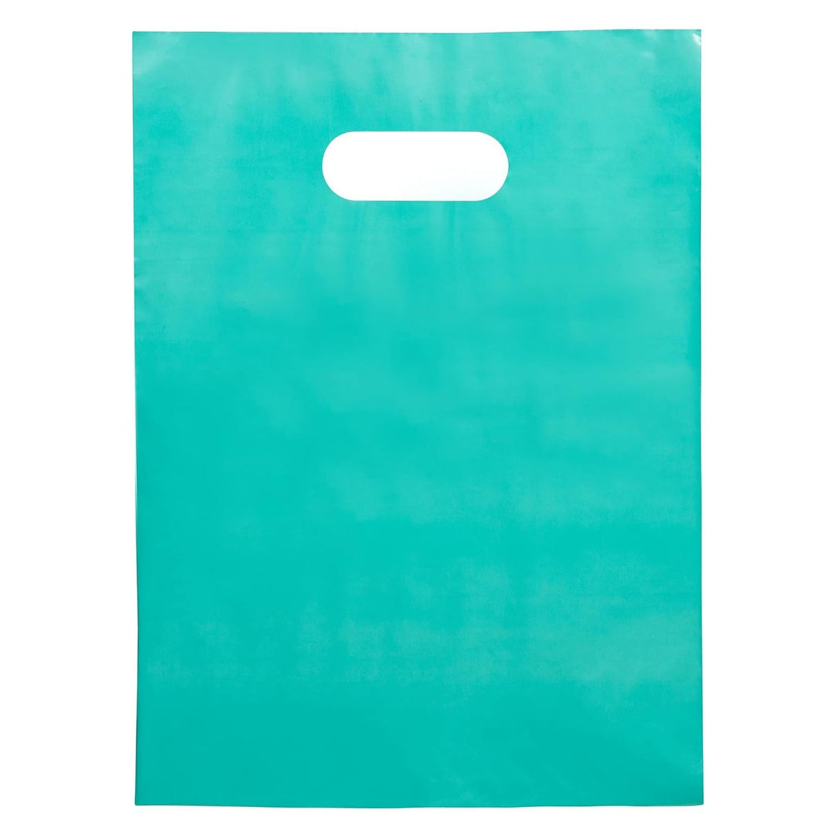 16x18" Plastic Shopping Bags for Retail with Die Cut Handle, Reusable & Tear-Resistant (Pack of 100 or 500)