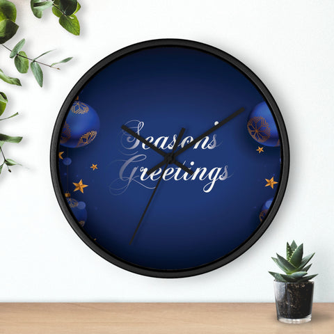 Christmas Wall Clock, Dark Blue