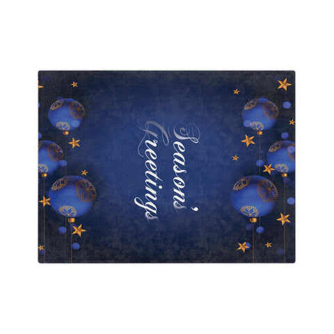 Christmas Velveteen Minky Blanket, Dark Blue